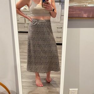 NWOT J CREW ANIMAL PRINT MIDI SKIRT